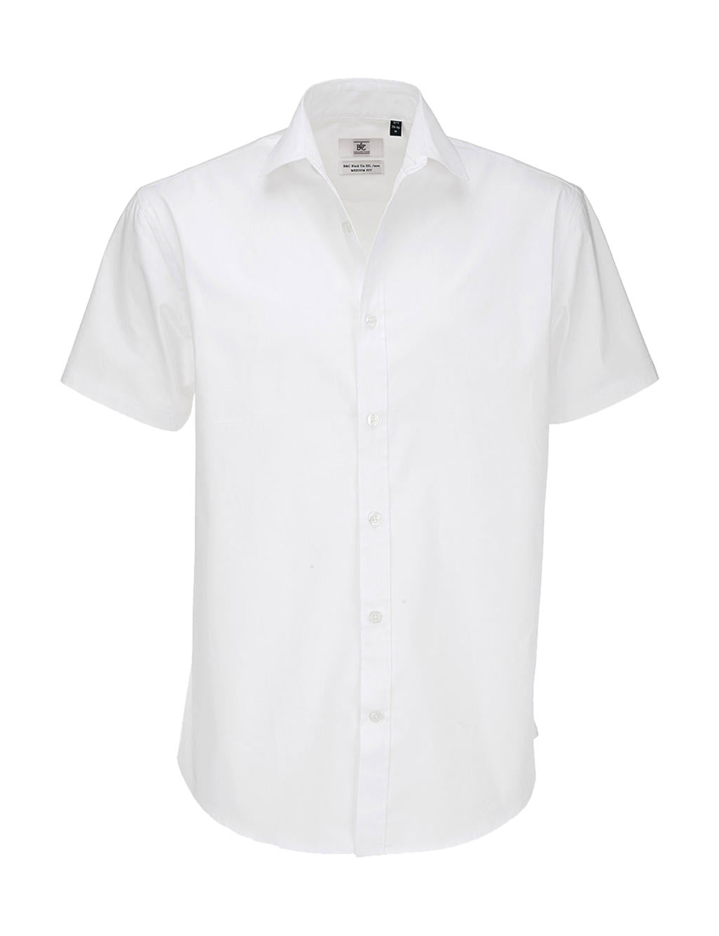 Black Tie SSL/men Poplin Shirt in Farbe White