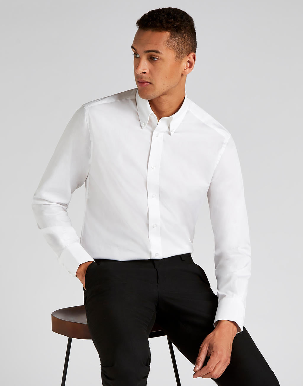 Tailored Fit City Shirt in Farbe White