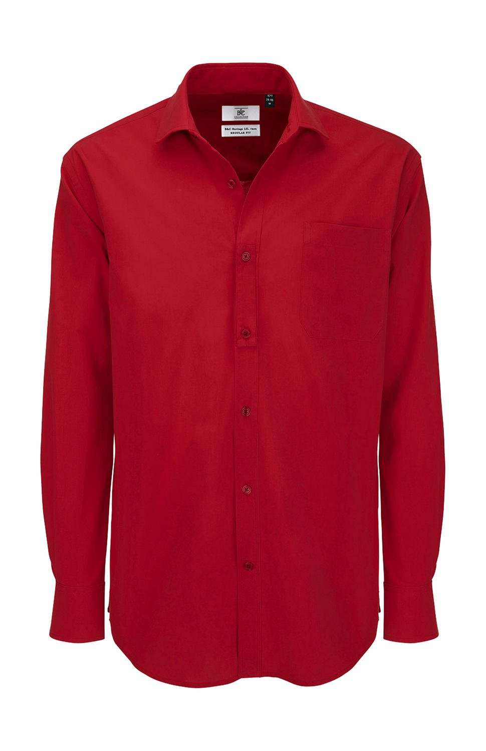 Heritage LSL/men Poplin Shirt in Farbe Deep Red