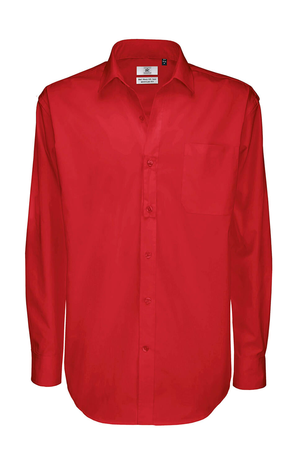 Sharp LSL/men Twill Shirt in Farbe Deep Red