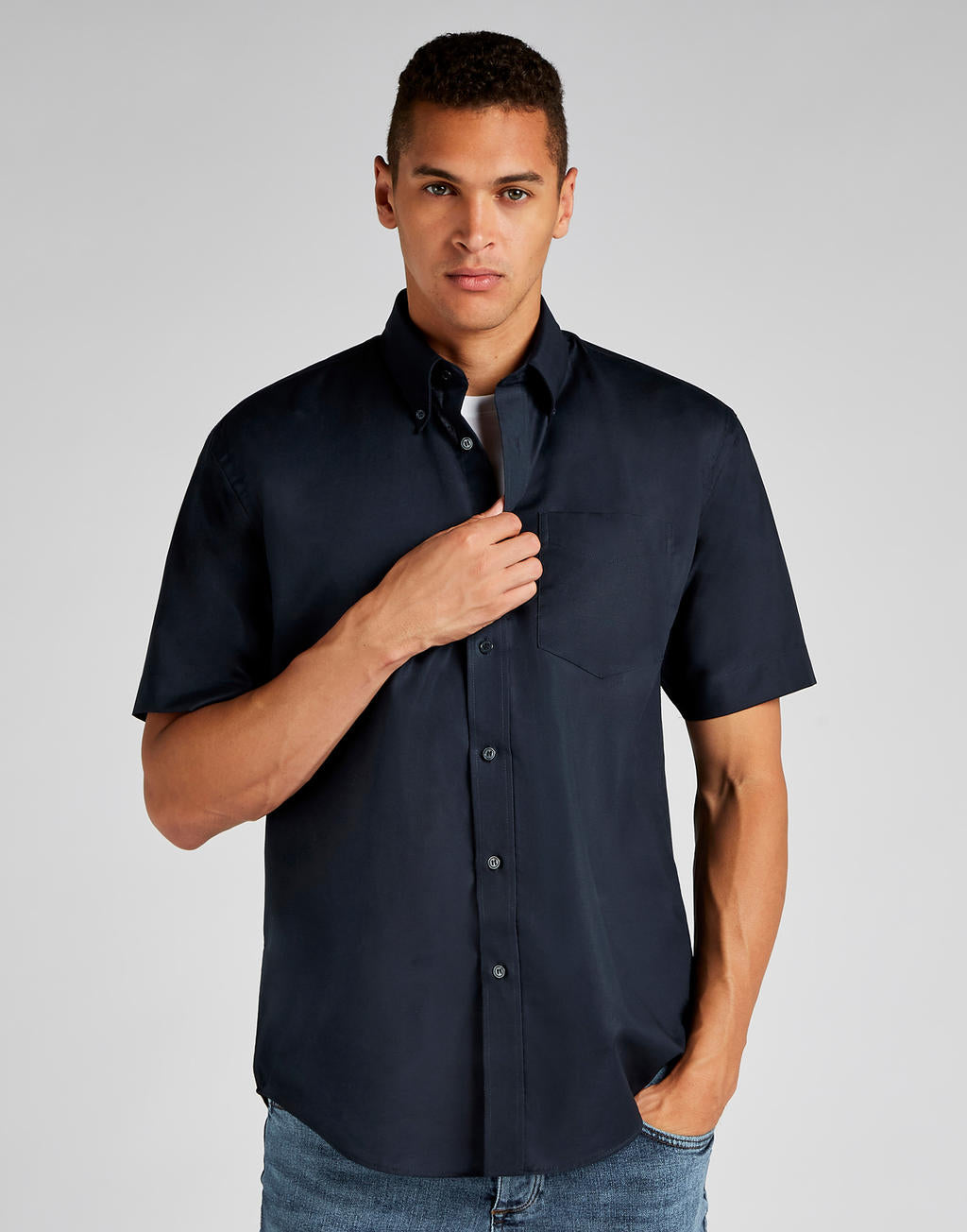 Classic Fit Workwear Oxford Shirt SSL in Farbe White