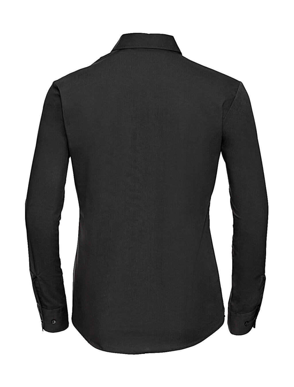 Ladies' Cotton Poplin Shirt LS in Farbe White