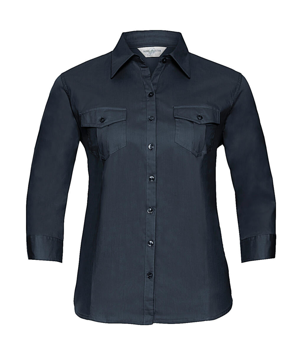 Ladies' Roll 3/4 Sleeve Shirt in Farbe French Navy