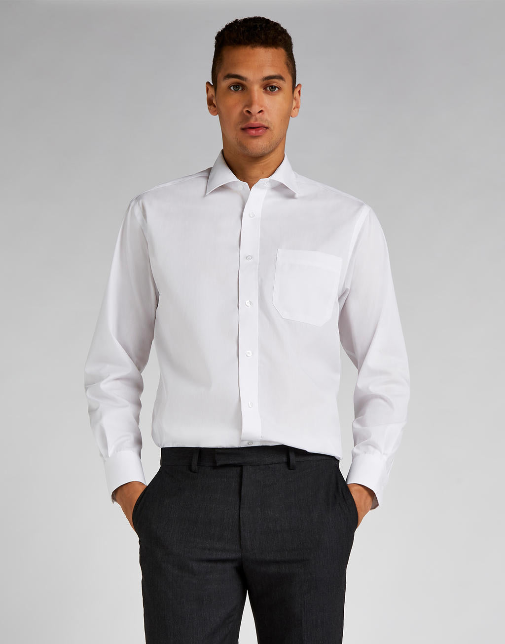 Classic Fit Non Iron Shirt in Farbe White