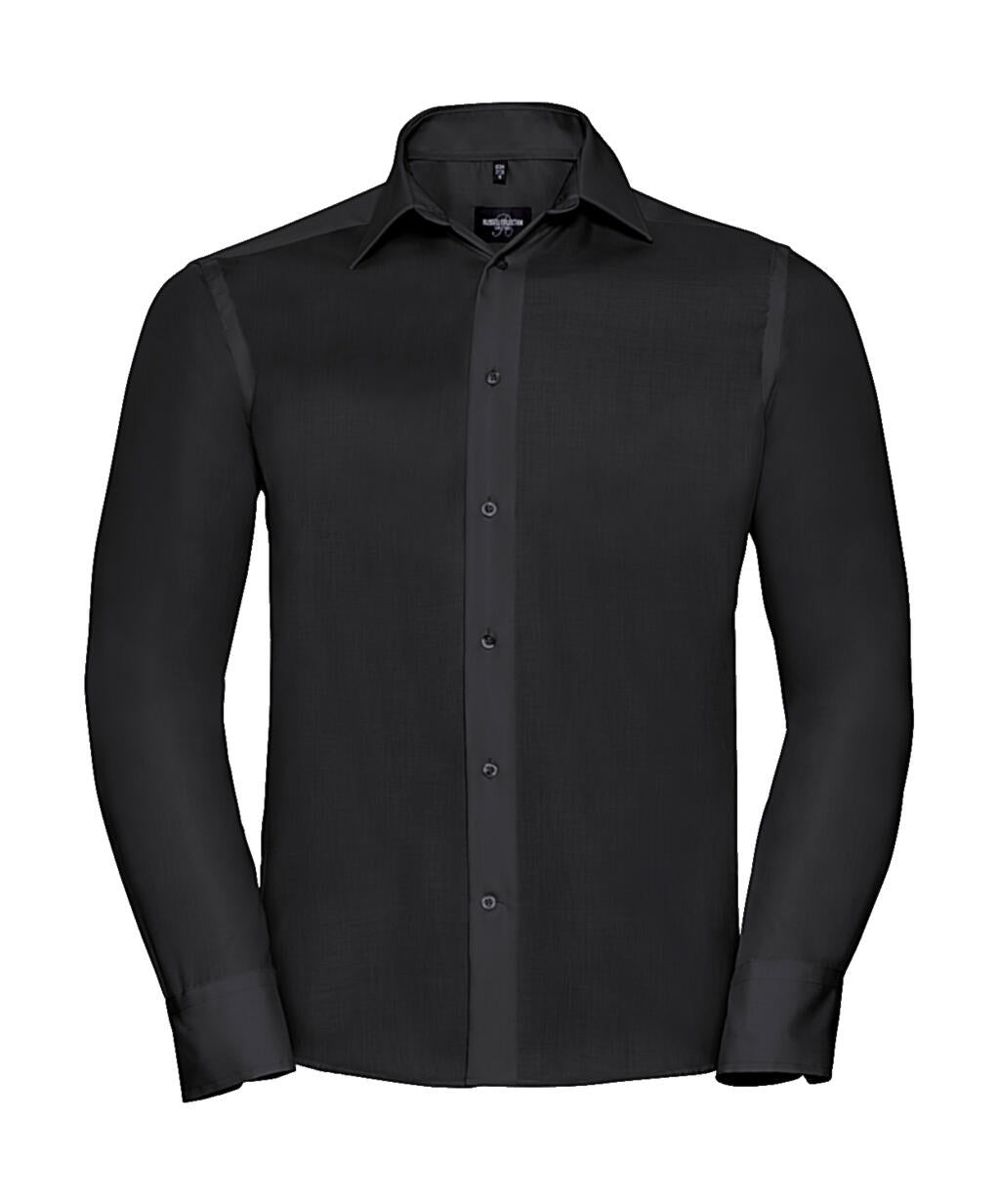 Tailored Ultimate Non-iron Shirt LS in Farbe Black