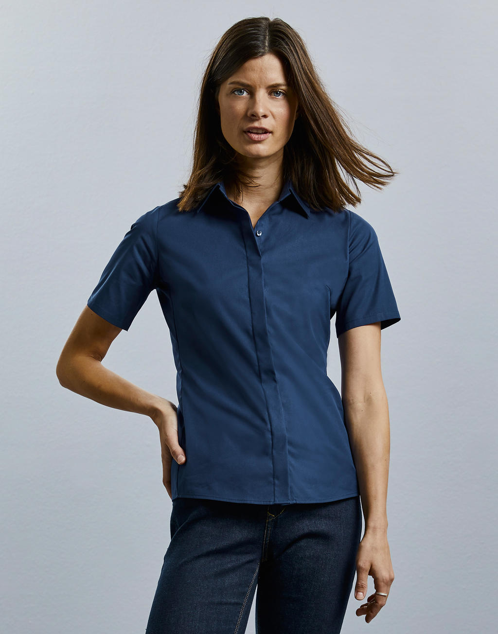Ladies' Ultimate Stretch Shirt in Farbe White