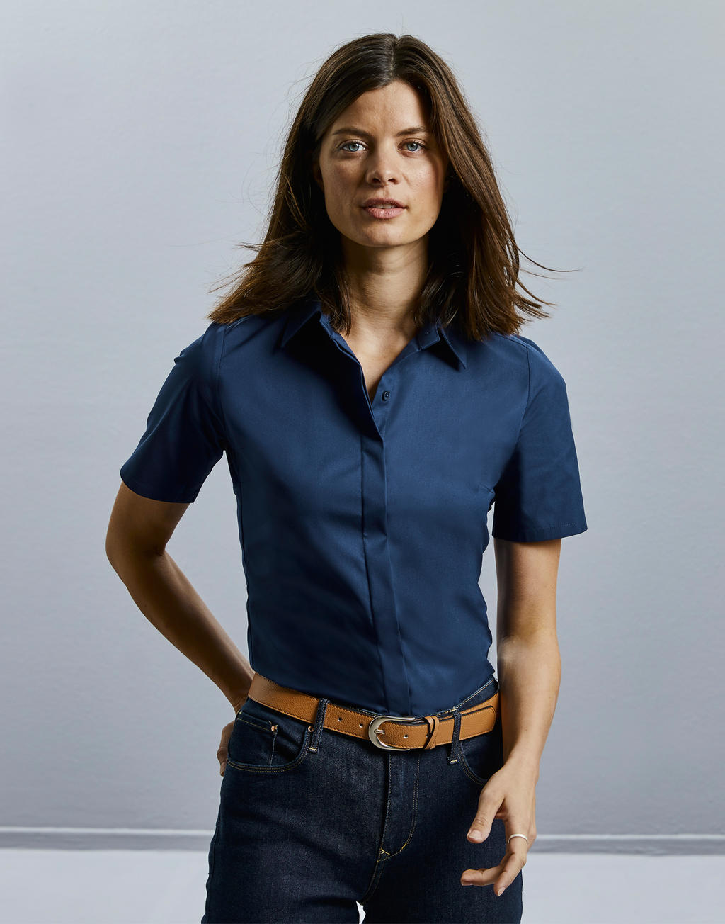 Ladies' Ultimate Stretch Shirt in Farbe White