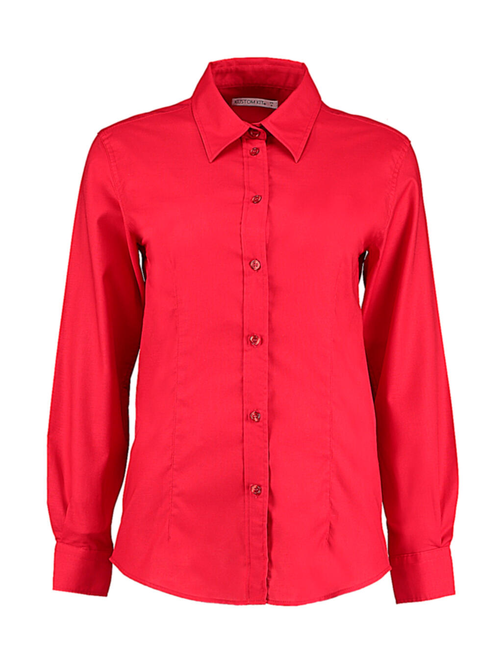 Women's Tailored Fit Workwear Oxford Shirt in Farbe Red
