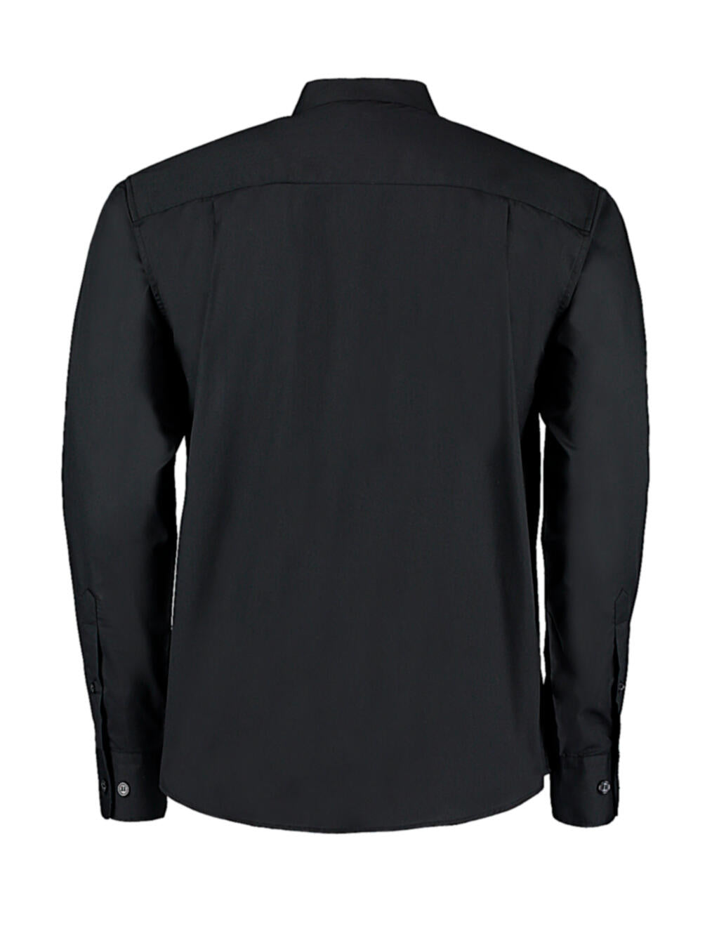 Tailored Fit Mandarin Collar Shirt in Farbe Black