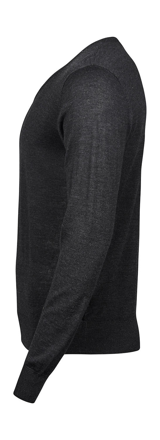 Men's V-Neck Sweater in Farbe Black