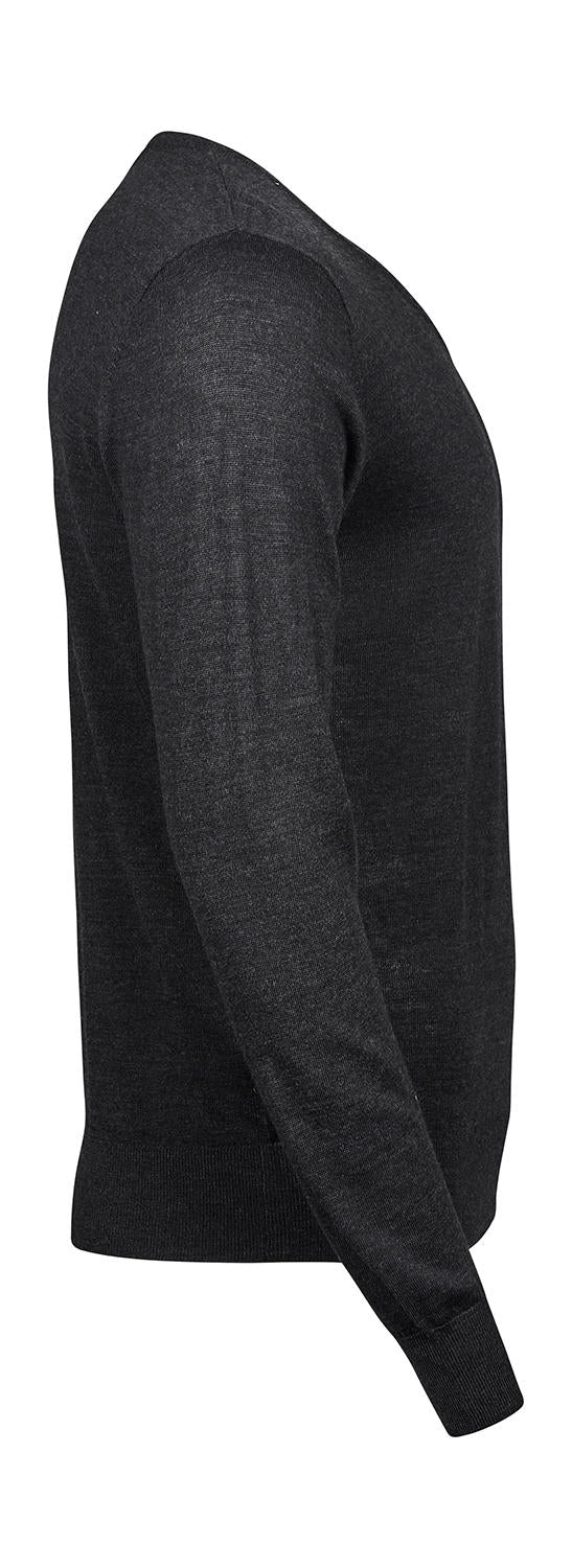 Men's V-Neck Sweater in Farbe Black