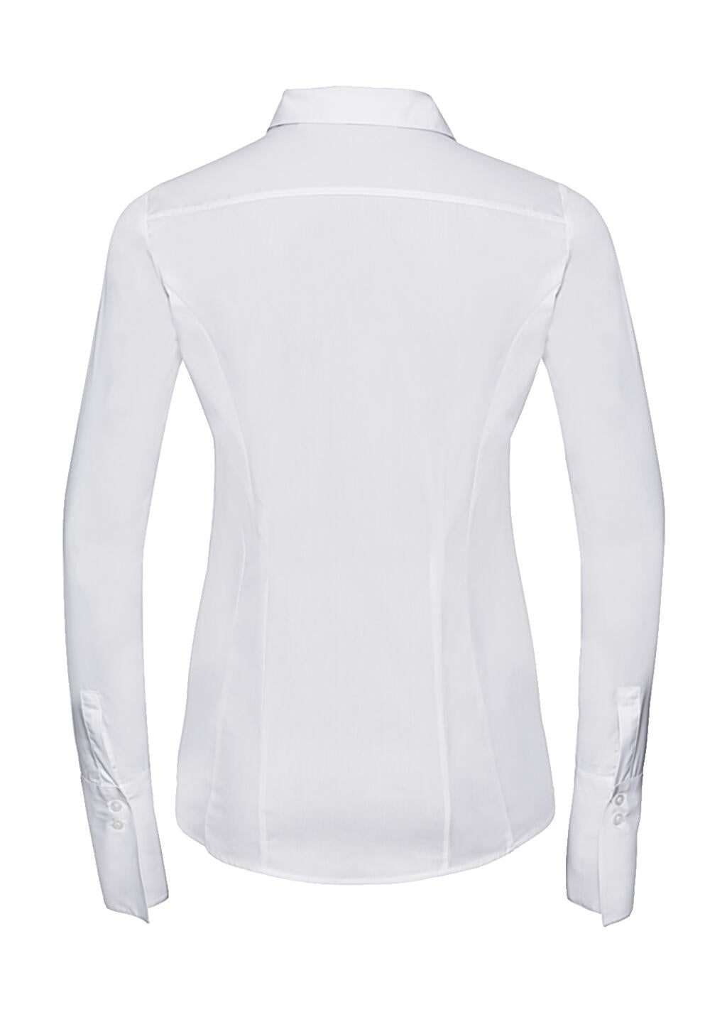 Ladies' LS Ultimate Stretch Shirt in Farbe White