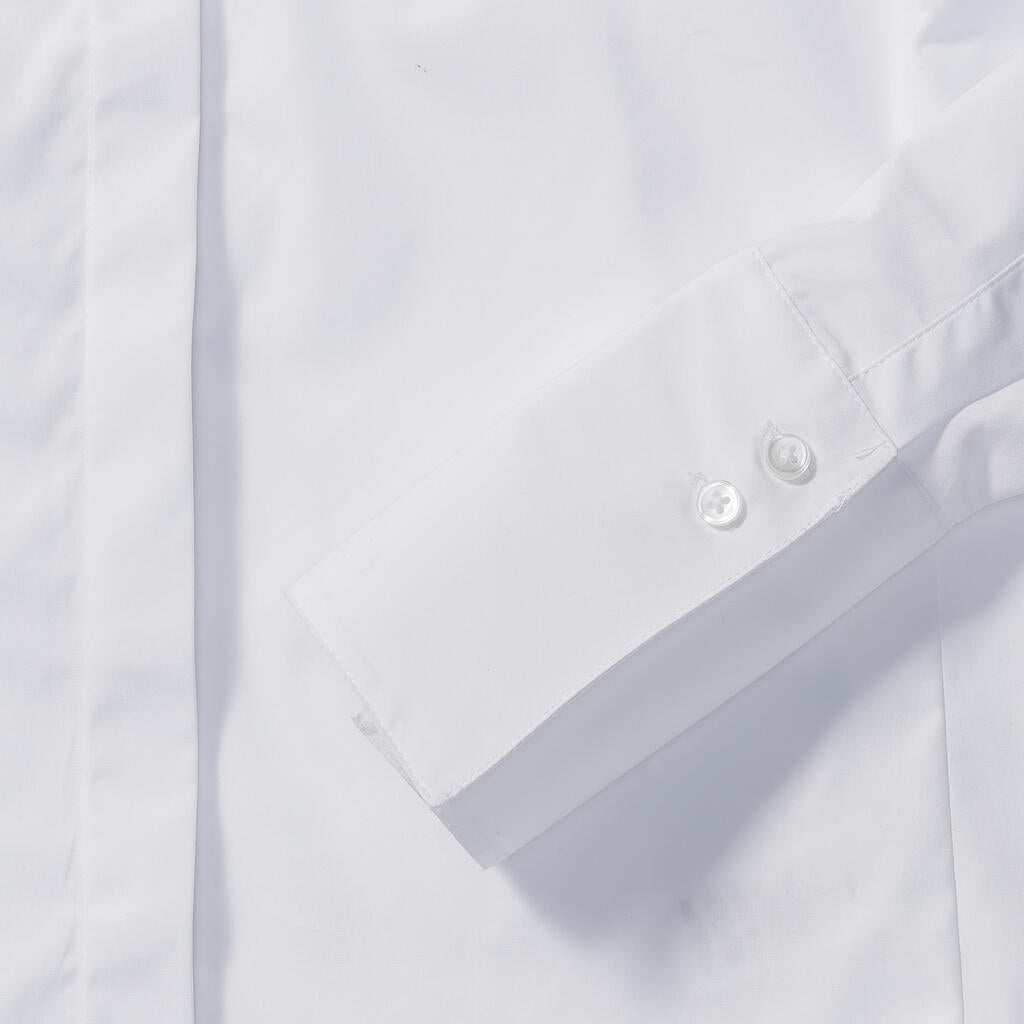 Ladies' LS Ultimate Stretch Shirt in Farbe White