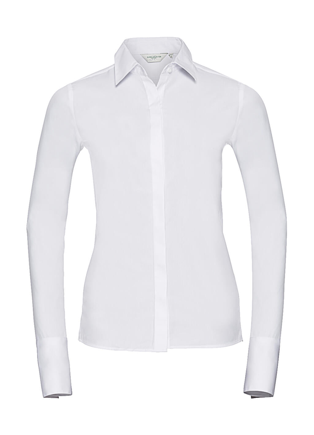 Ladies' LS Ultimate Stretch Shirt in Farbe White