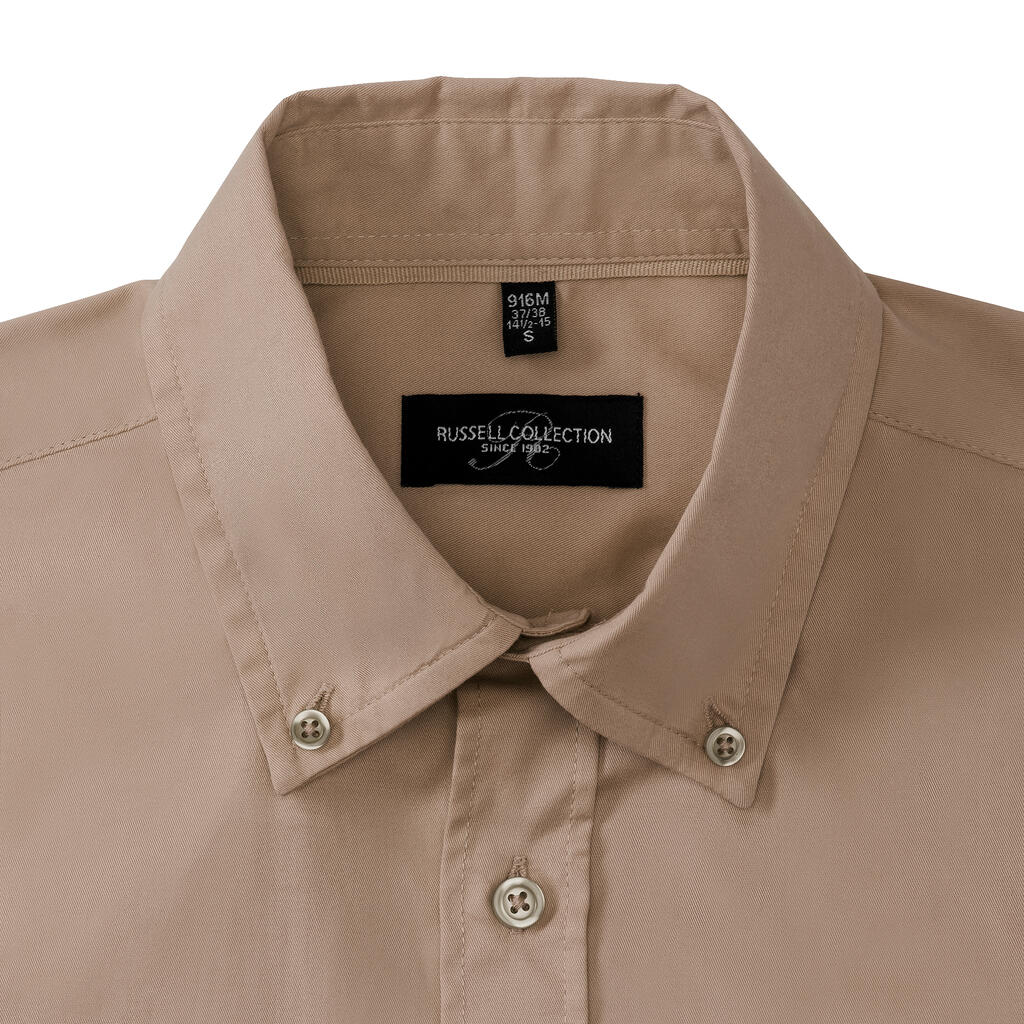 Long Sleeve Classic Twill Shirt in Farbe White