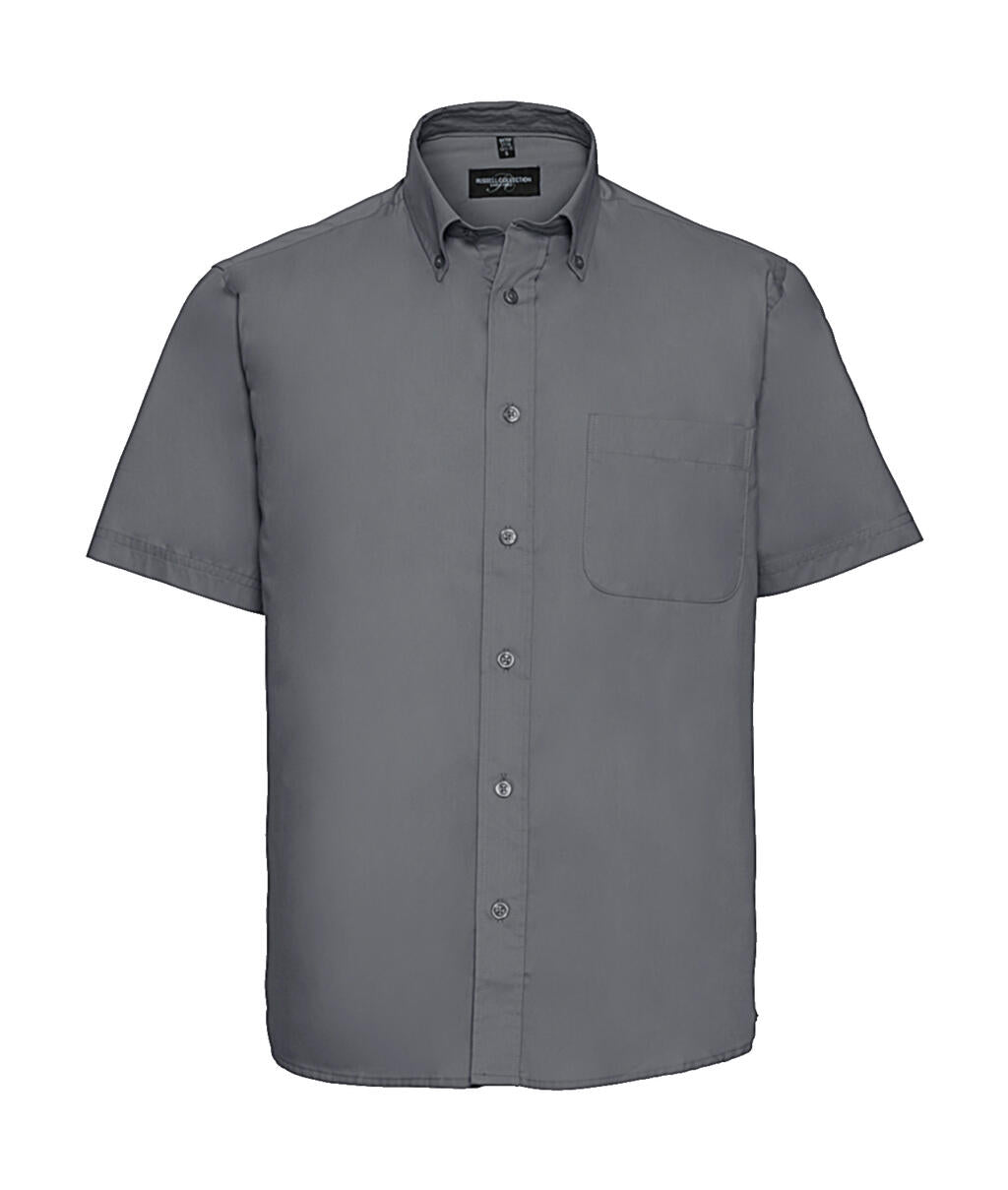 Short Sleeve Classic Twill Shirt in Farbe Zinc