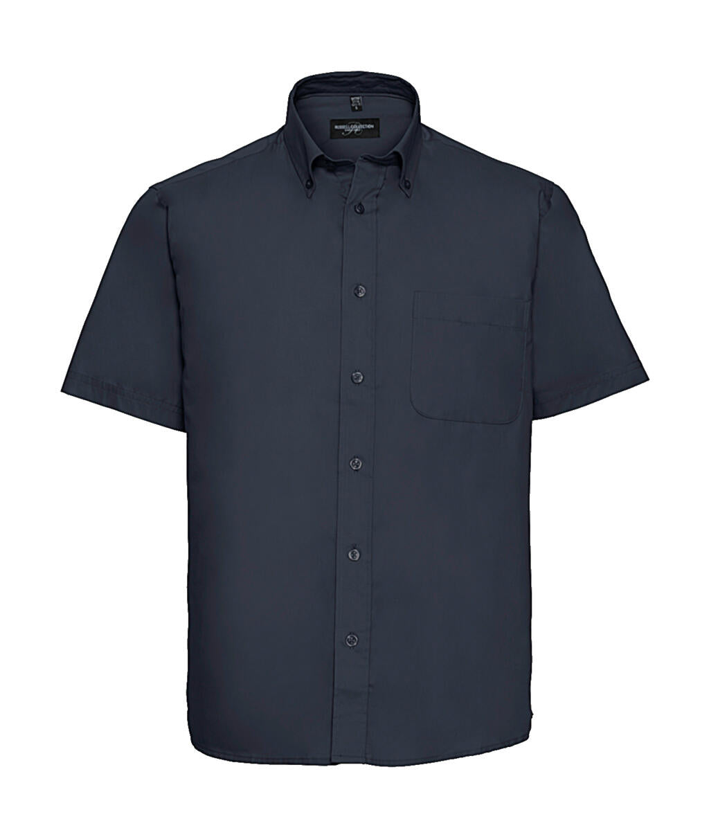 Short Sleeve Classic Twill Shirt in Farbe French Navy