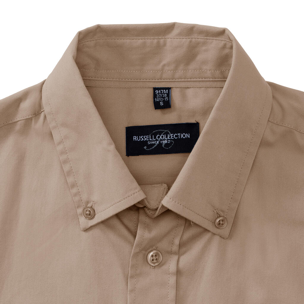 Short Sleeve Classic Twill Shirt in Farbe White