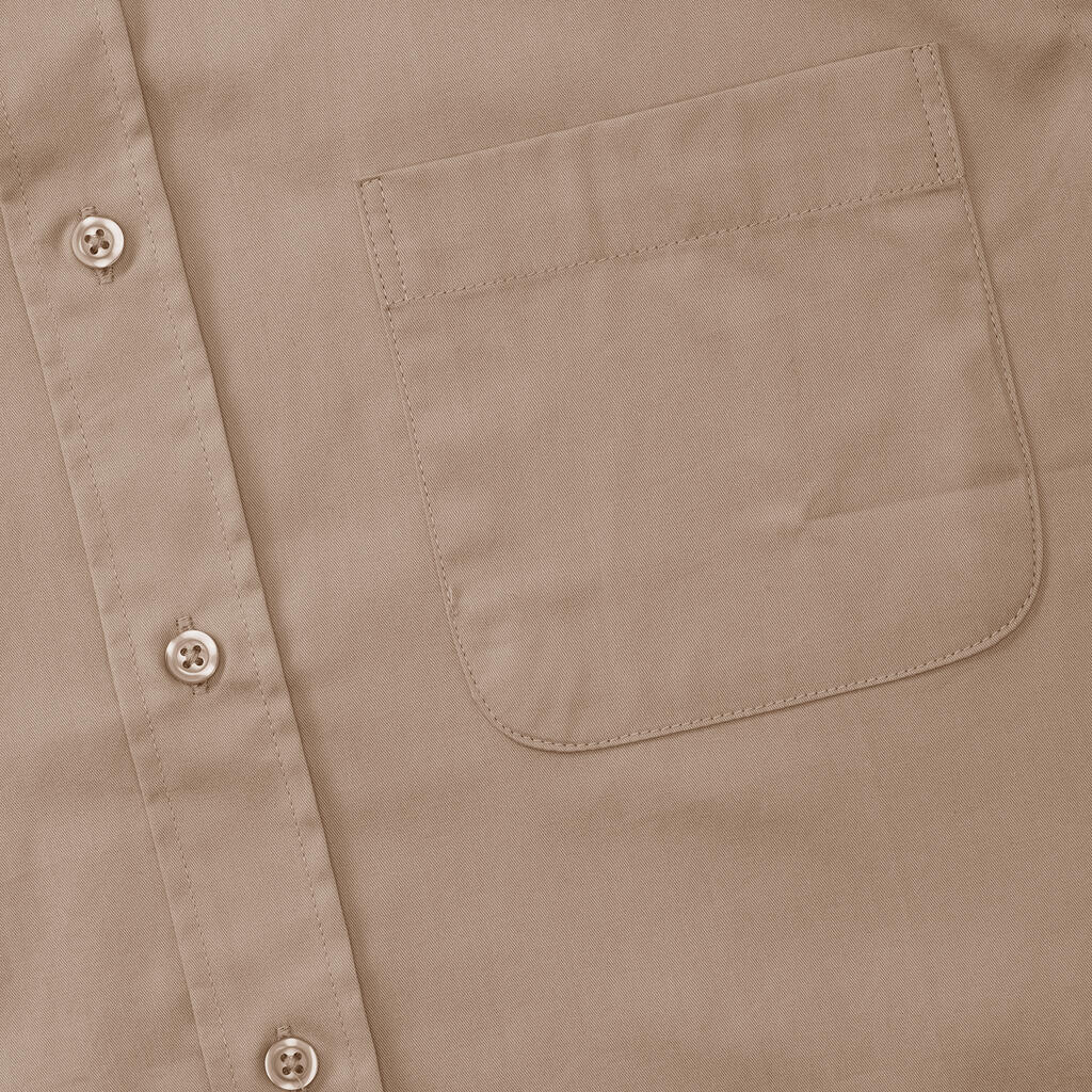 Short Sleeve Classic Twill Shirt in Farbe White
