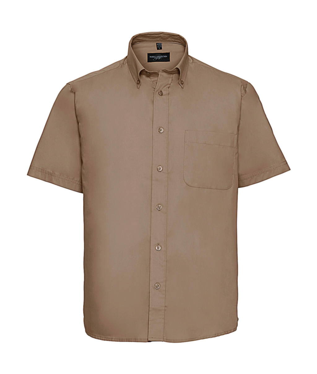 Short Sleeve Classic Twill Shirt in Farbe Khaki
