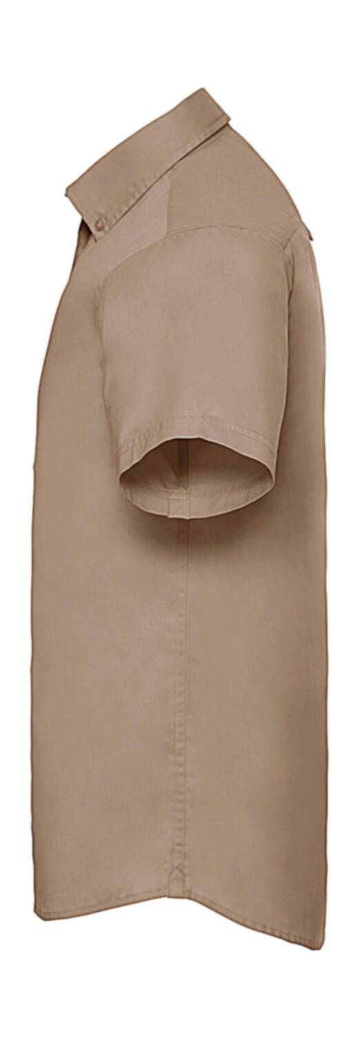 Short Sleeve Classic Twill Shirt in Farbe White
