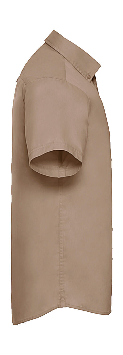 Short Sleeve Classic Twill Shirt in Farbe White