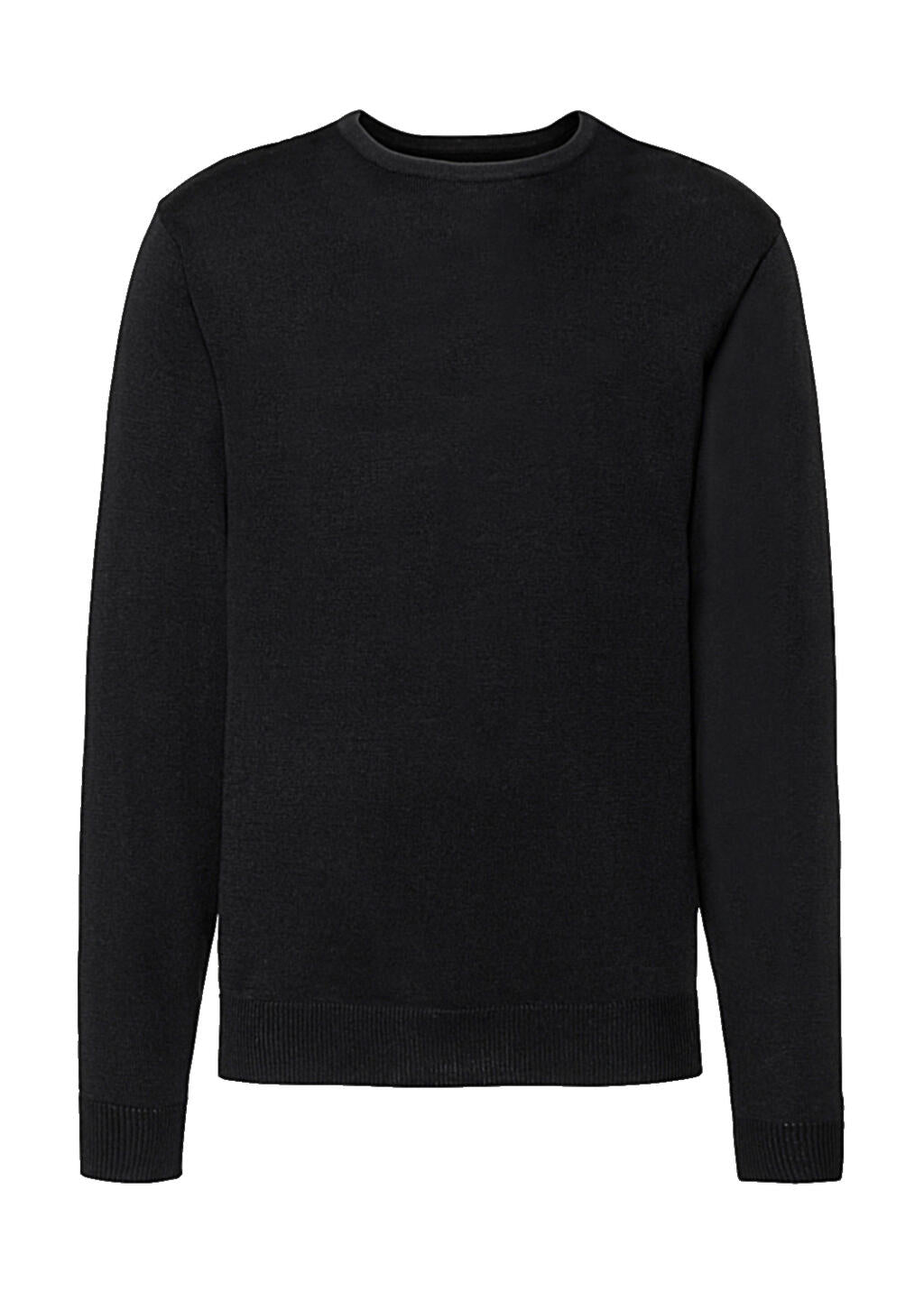 Men's Crew Neck Knitted Pullover in Farbe Black