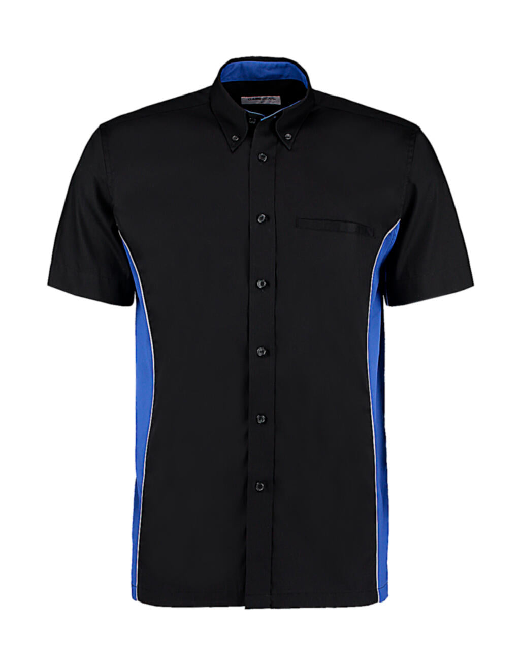 Classic Fit Sportsman Shirt SSL in Farbe Black/Royal/White