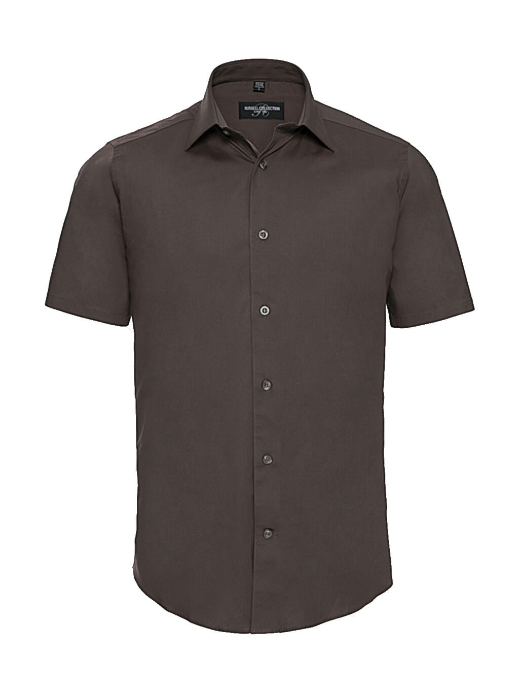 Fitted Stretch Shirt in Farbe Chocolate