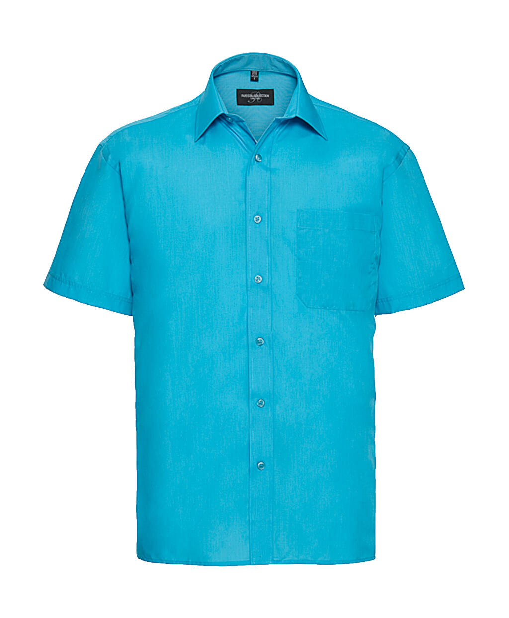 Poplin Shirt in Farbe Turquoise