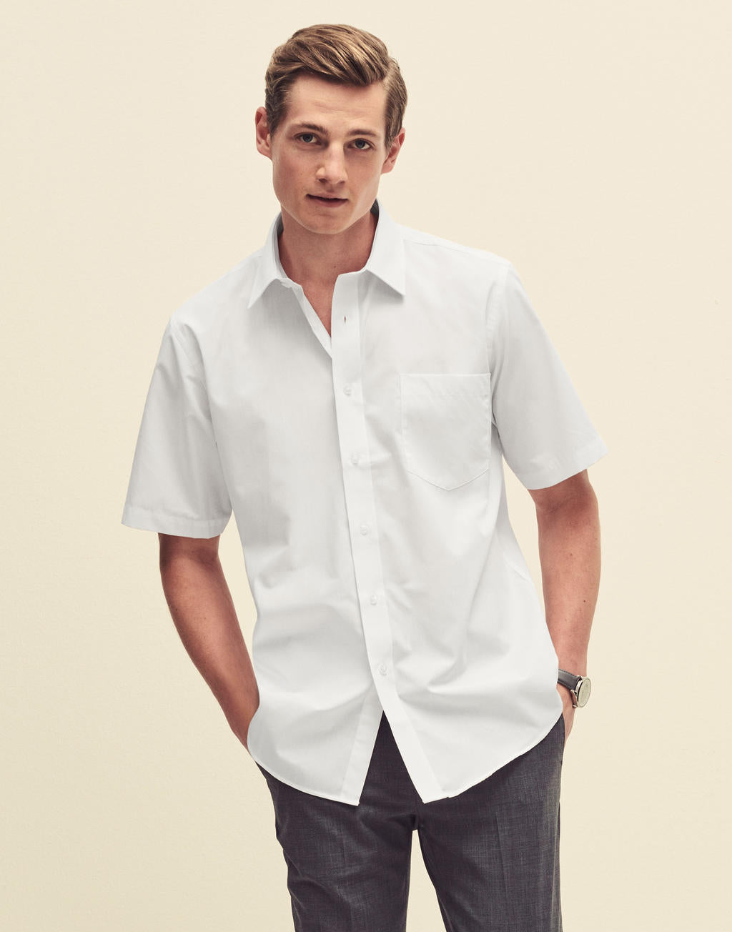 Poplin Shirt in Farbe White