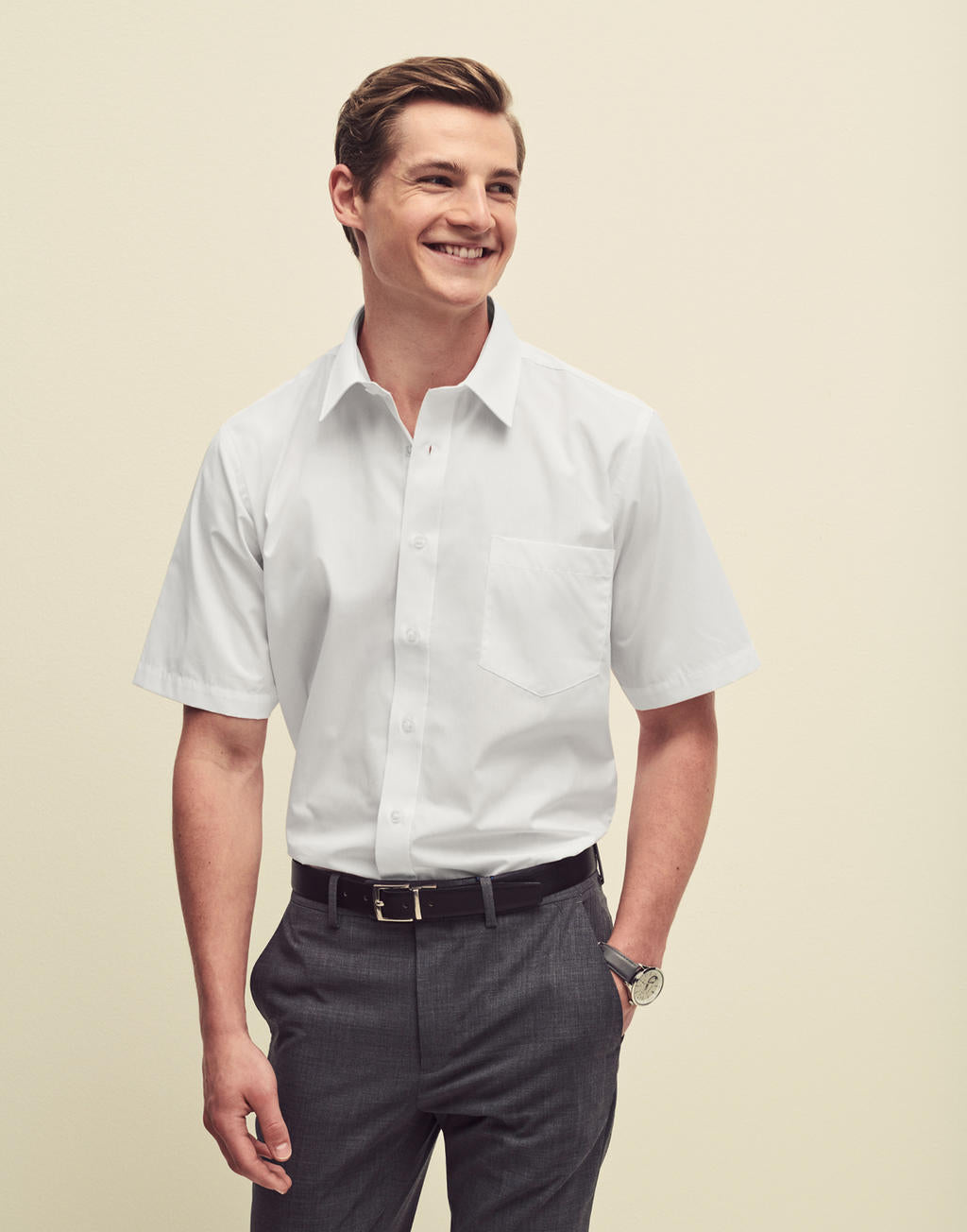 Poplin Shirt in Farbe White