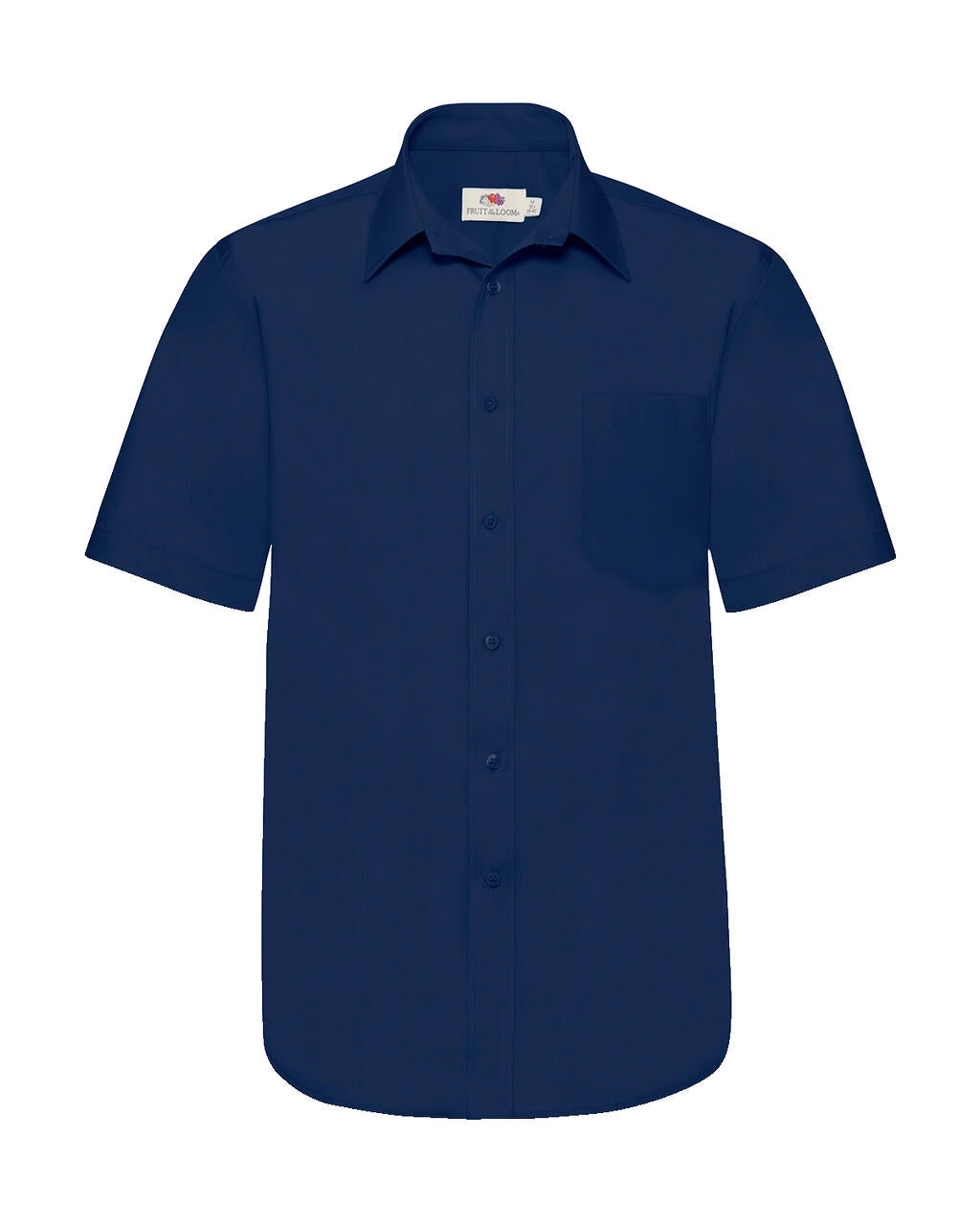 Poplin Shirt in Farbe Navy