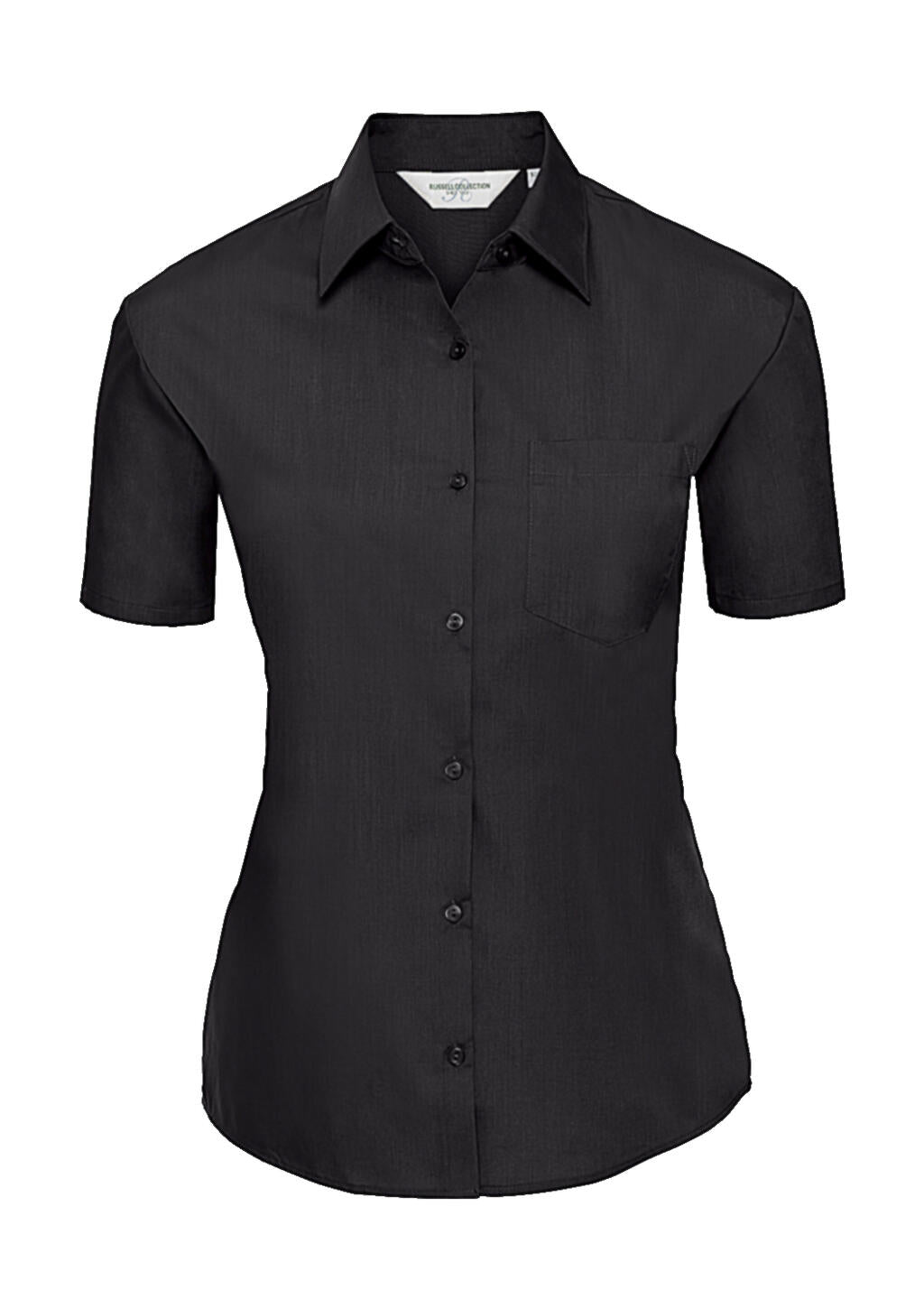 Ladies' Poplin Shirt in Farbe Black