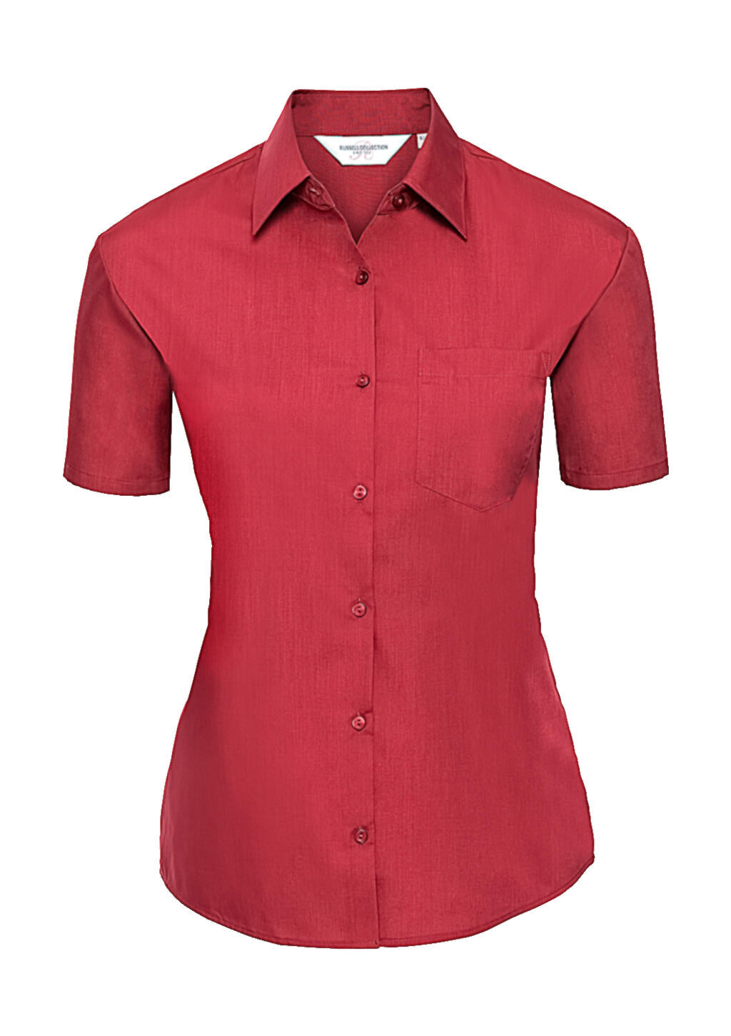 Ladies' Poplin Shirt in Farbe Classic Red