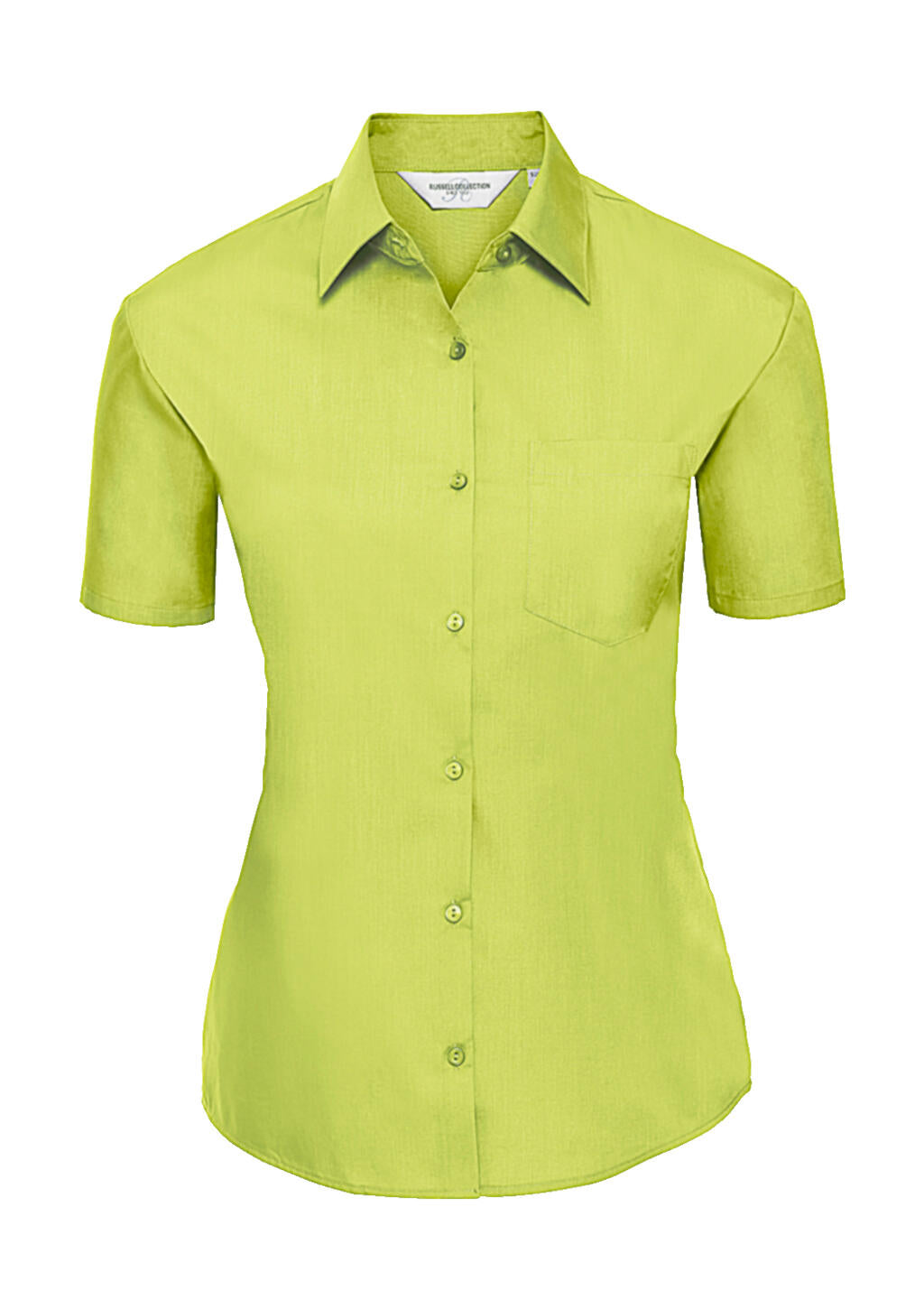 Ladies' Poplin Shirt in Farbe Lime