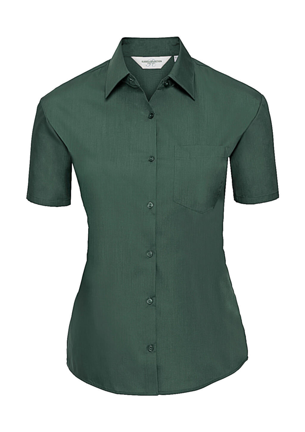 Ladies' Poplin Shirt in Farbe Bottle Green