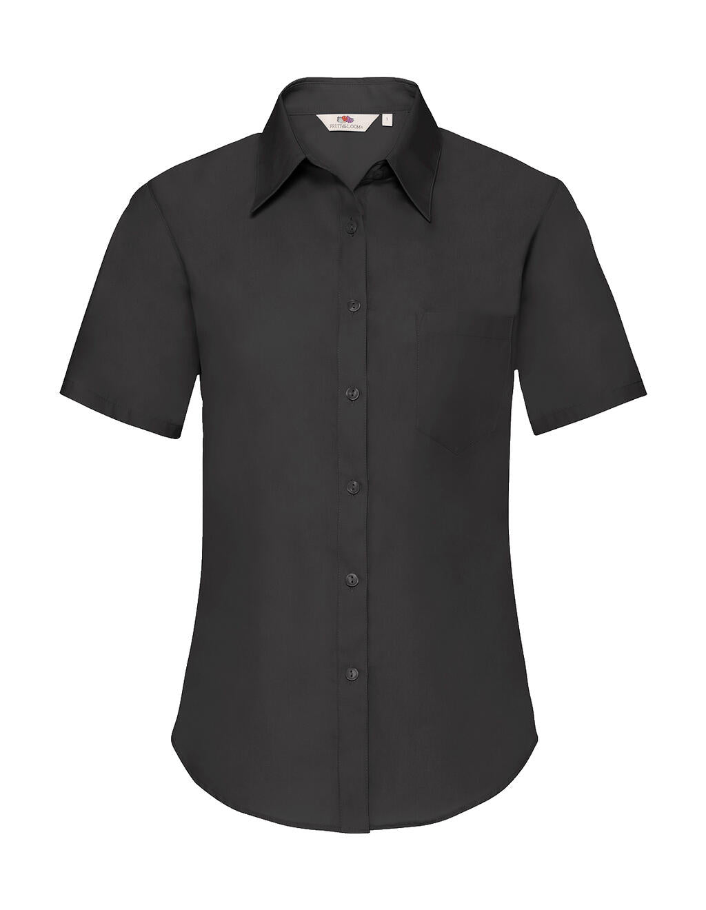 Ladies' Poplin Shirt in Farbe Black