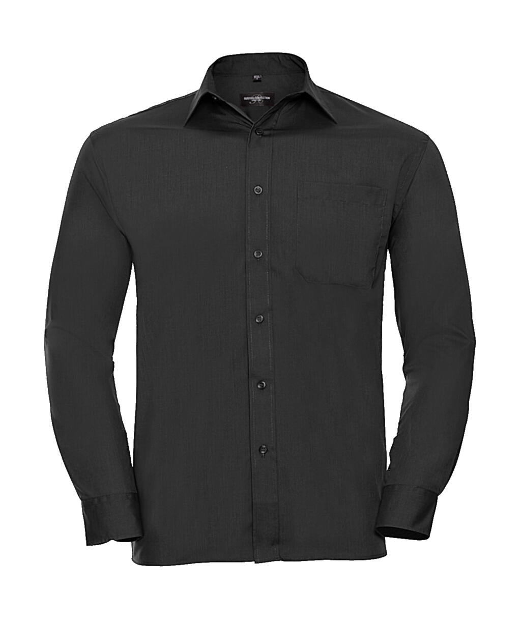 Poplin Shirt LS in Farbe Black