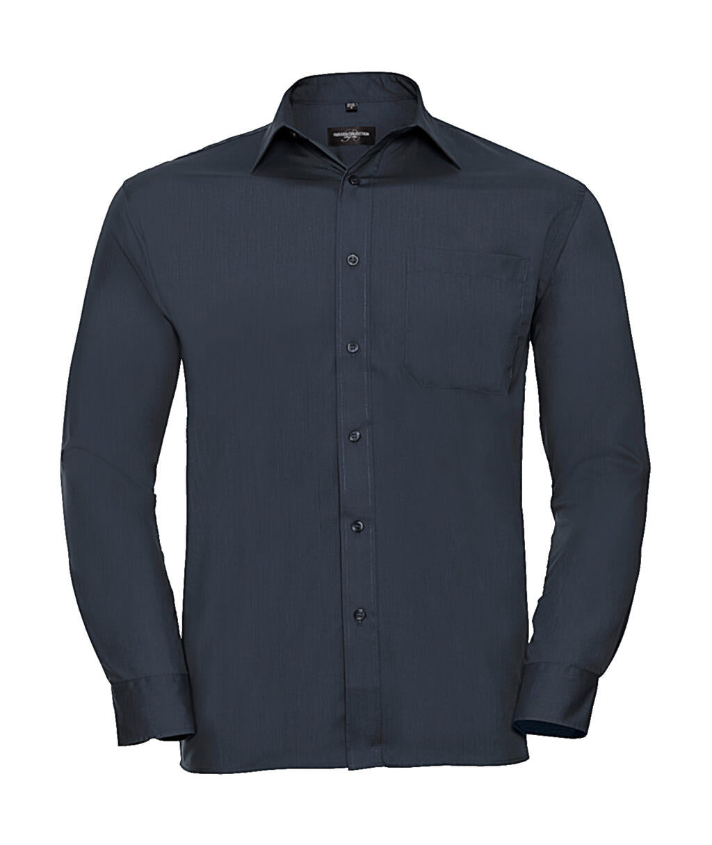 Poplin Shirt LS in Farbe French Navy