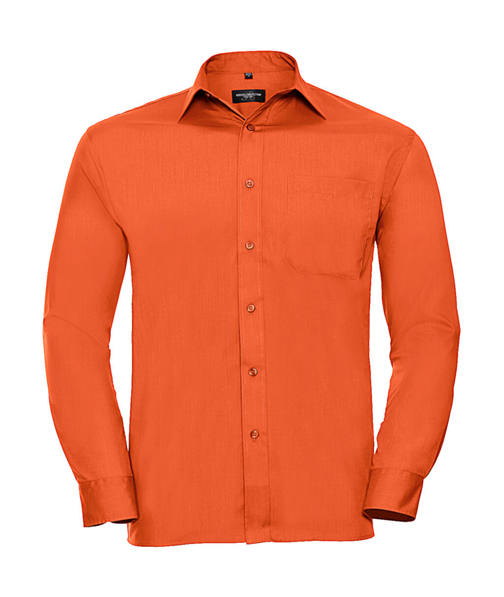 Poplin Shirt LS in Farbe Orange