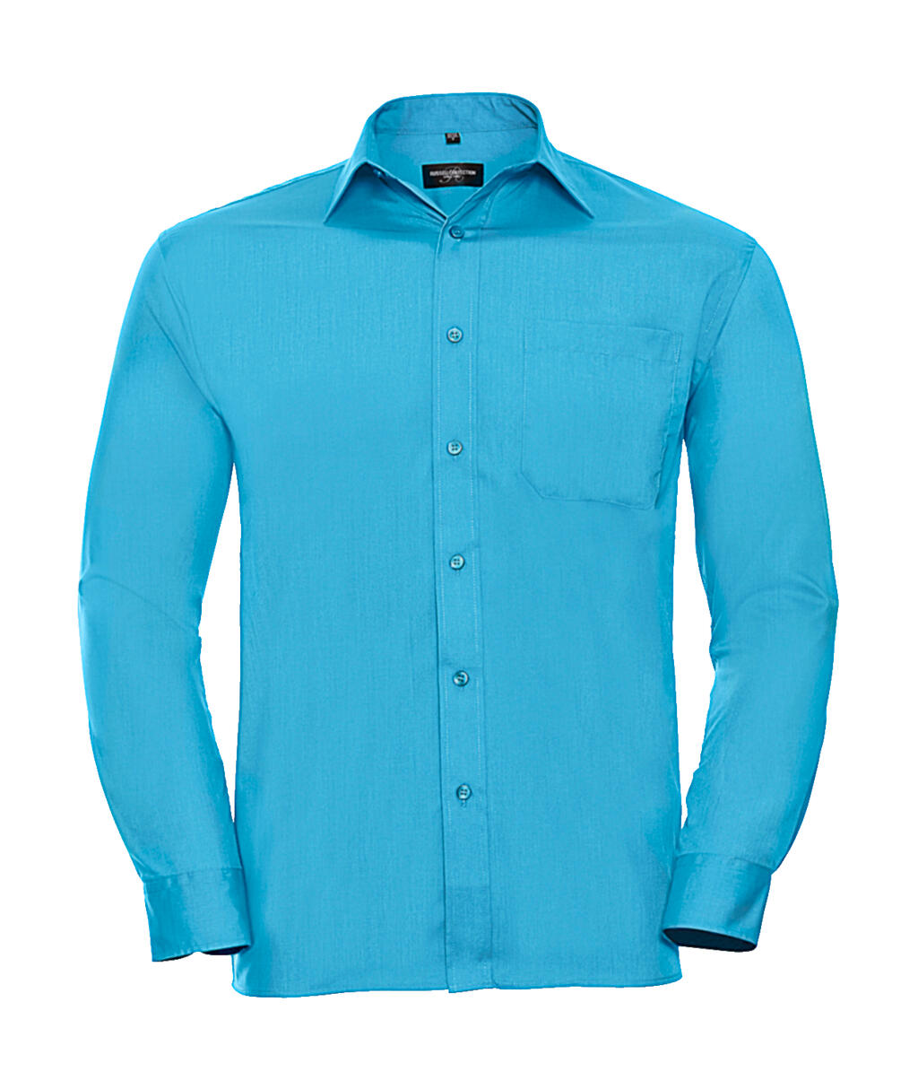 Poplin Shirt LS in Farbe Turquoise