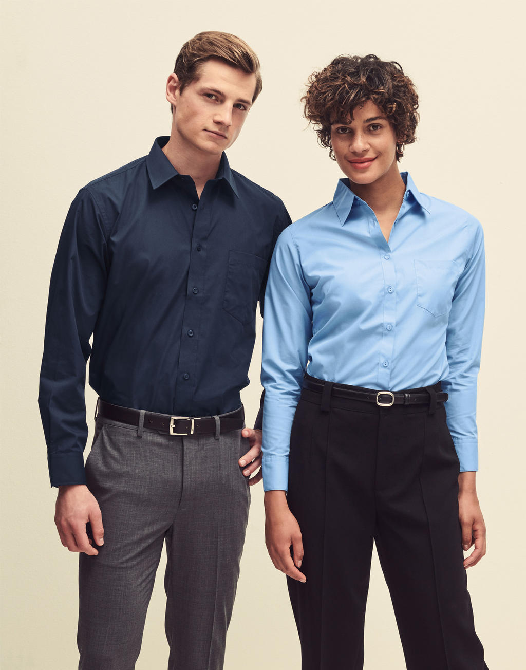 Poplin Shirt LS in Farbe White