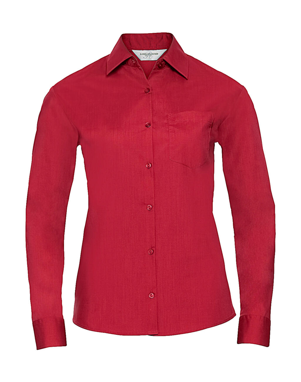 Ladies' LS Poplin Shirt in Farbe Classic Red