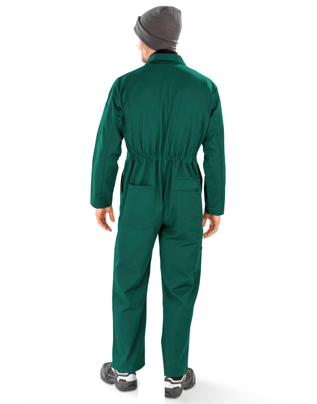 Recycled Action Overall with Zip Front in Farbe Black