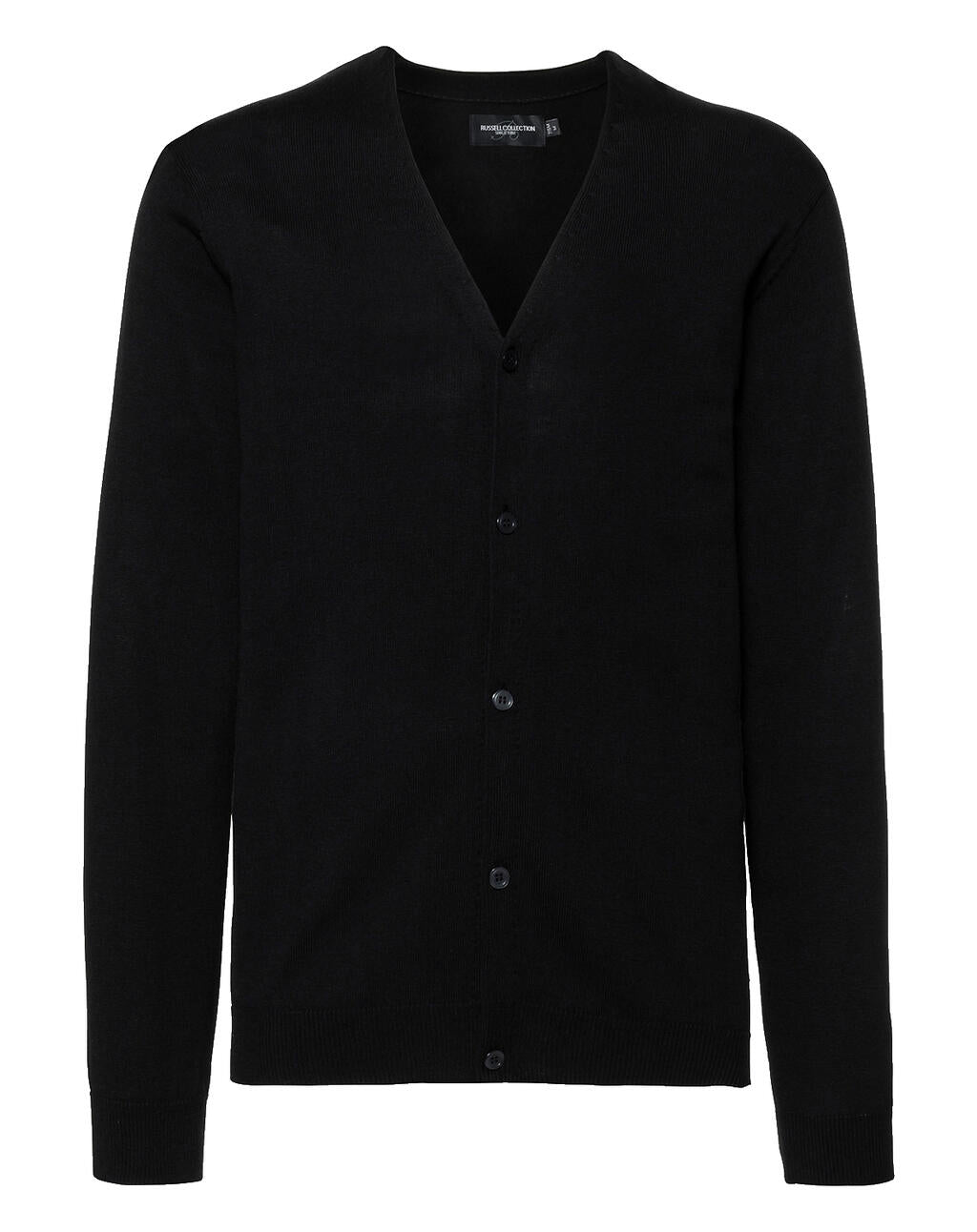 Men's V-Neck Knitted Cardigan in Farbe Black