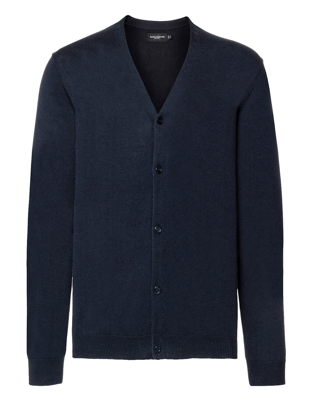 Men's V-Neck Knitted Cardigan in Farbe French Navy