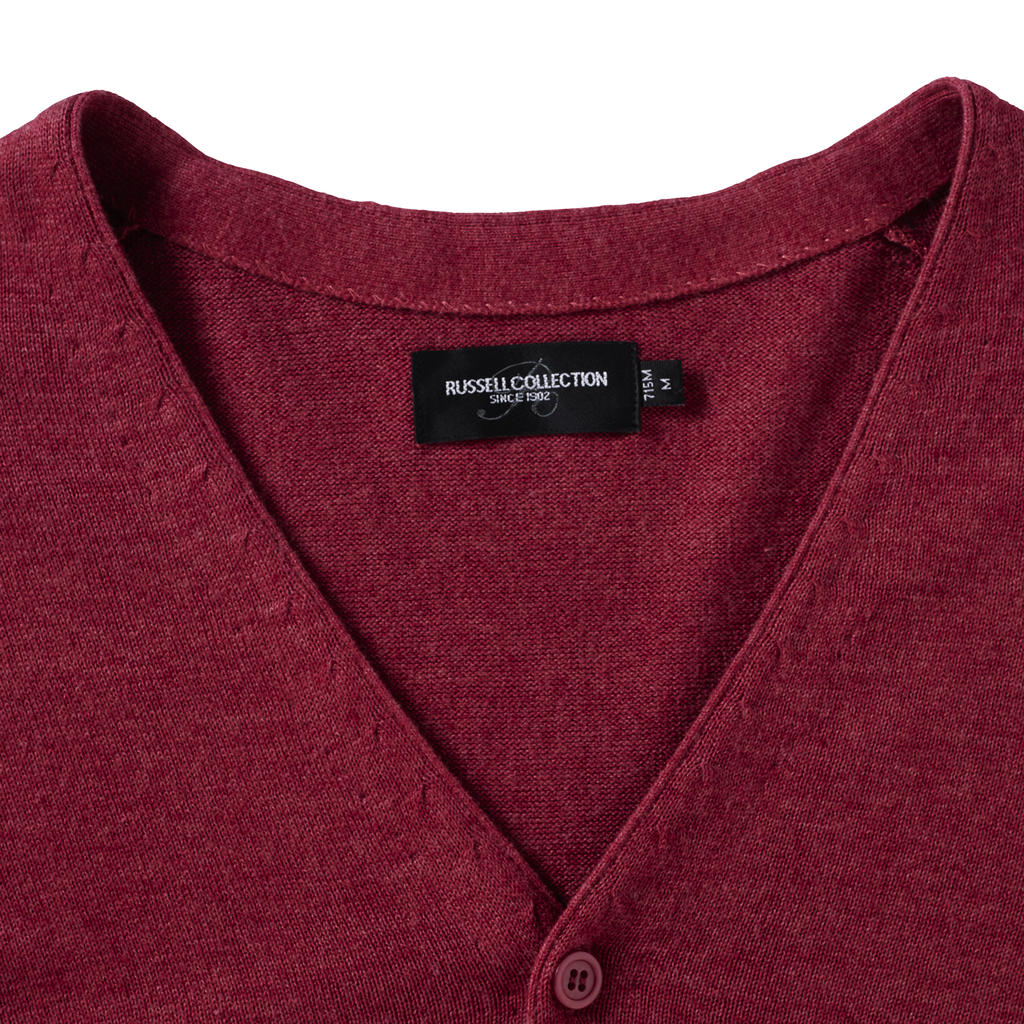 Men's V-Neck Knitted Cardigan in Farbe Black