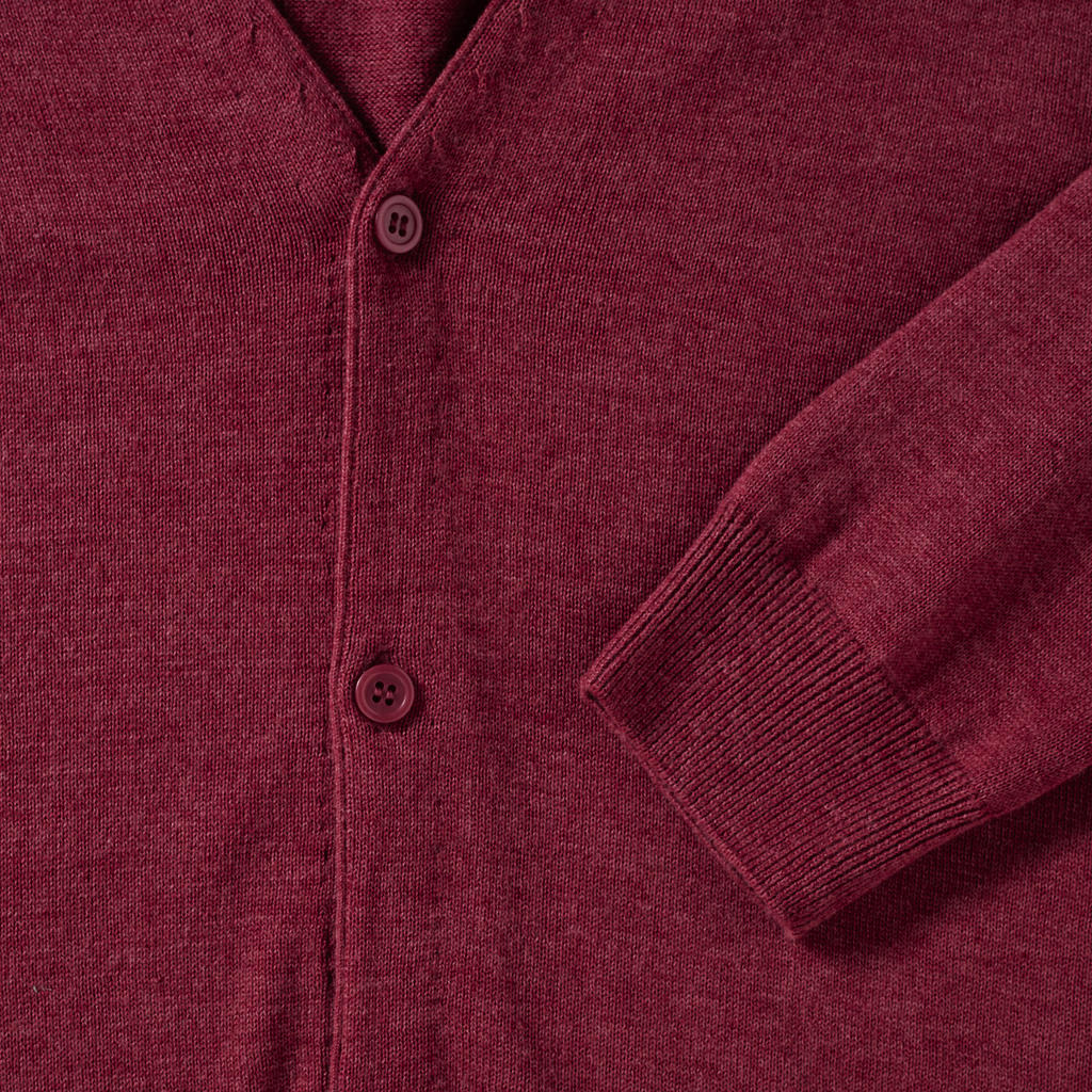 Men's V-Neck Knitted Cardigan in Farbe Black