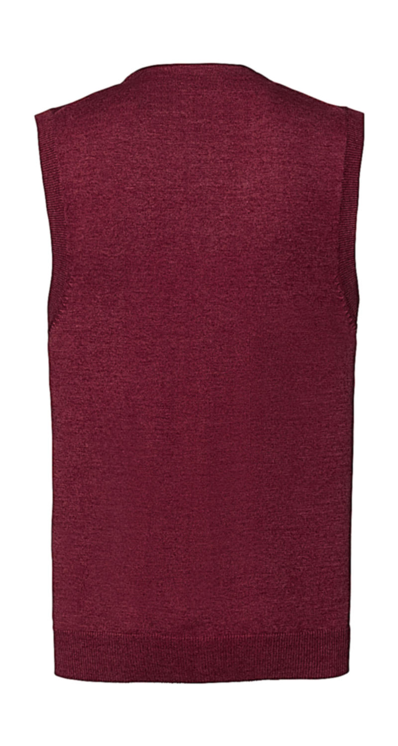 Men's V-Neck Sleeveless Knitted Cardigan in Farbe Black